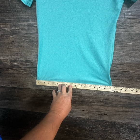 Nike Pastel Blue Vneck Dri Fit Short Sleeve Tee - Picture 7 of 7